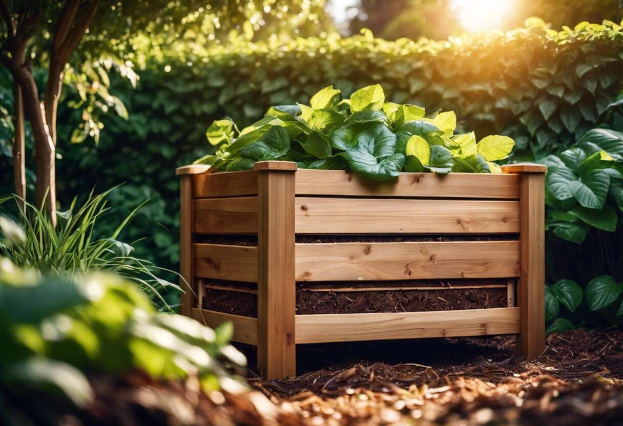 Composteur traditionnel en bois de 400L : choisissez l'écologie et la robustesse