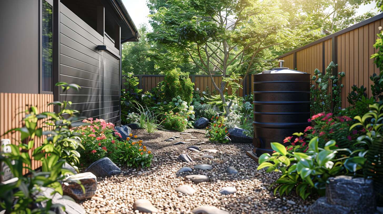 Récupération d’eau de pluie pour l’irrigation des arbres de jardin