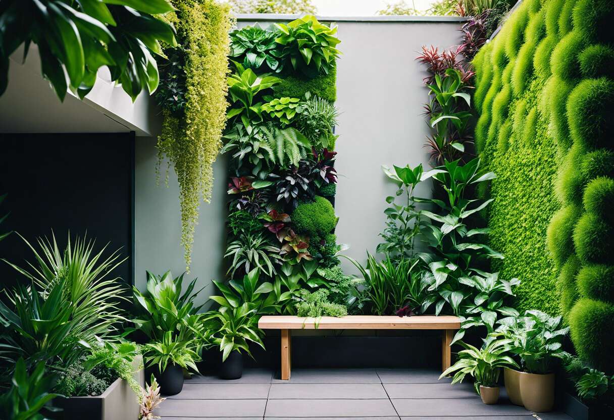 Sélectionner les plantes idéales pour peupler votre mur végétal extérieur