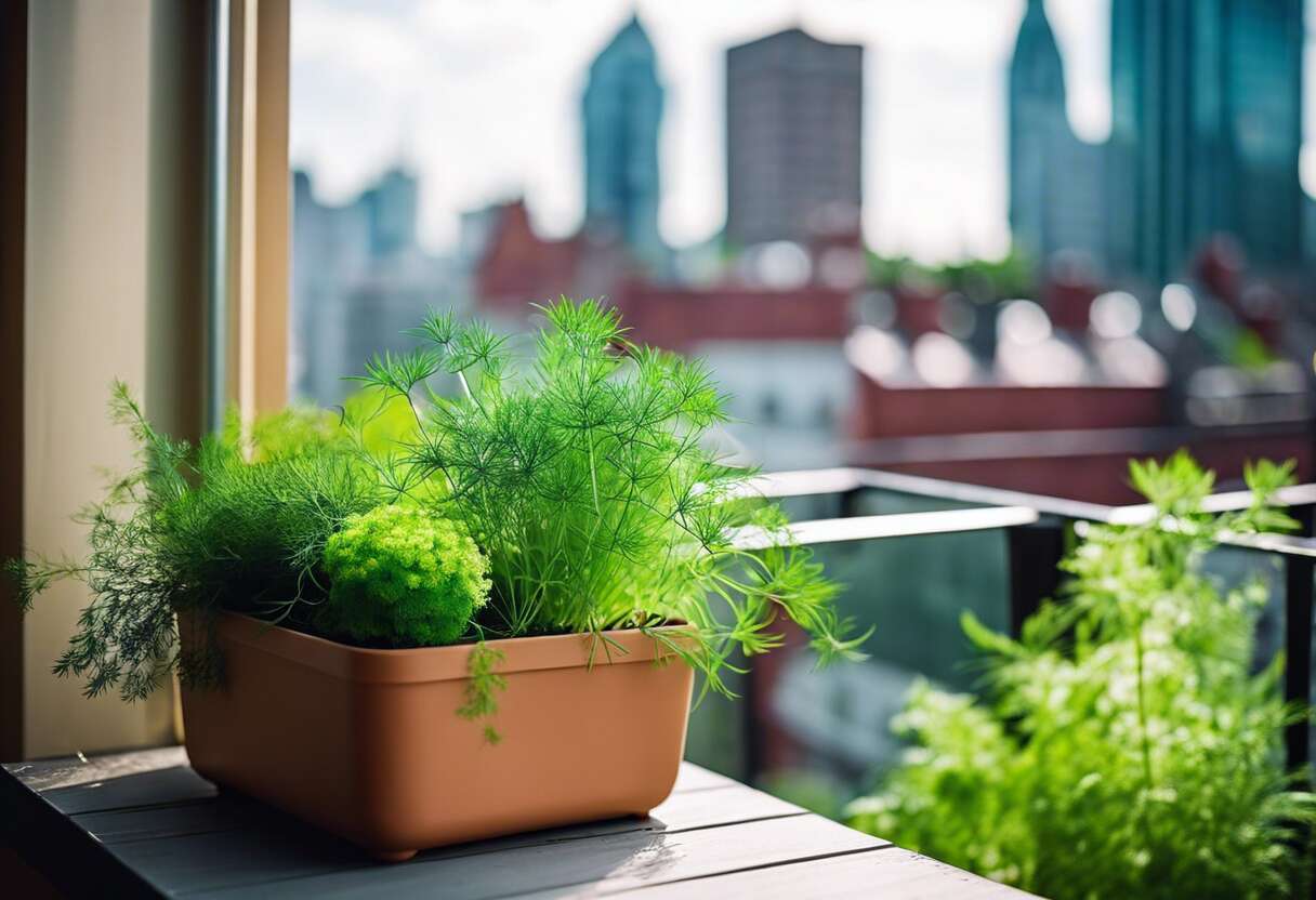 Planter de l'aneth en balcon : espace limité, saveur assurée