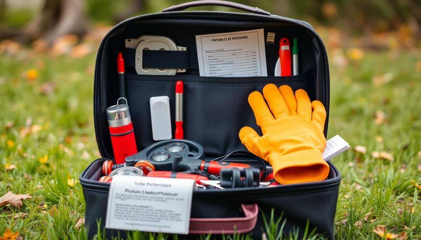 Création d'une trousse d'urgence en cas d'accident d'élagage