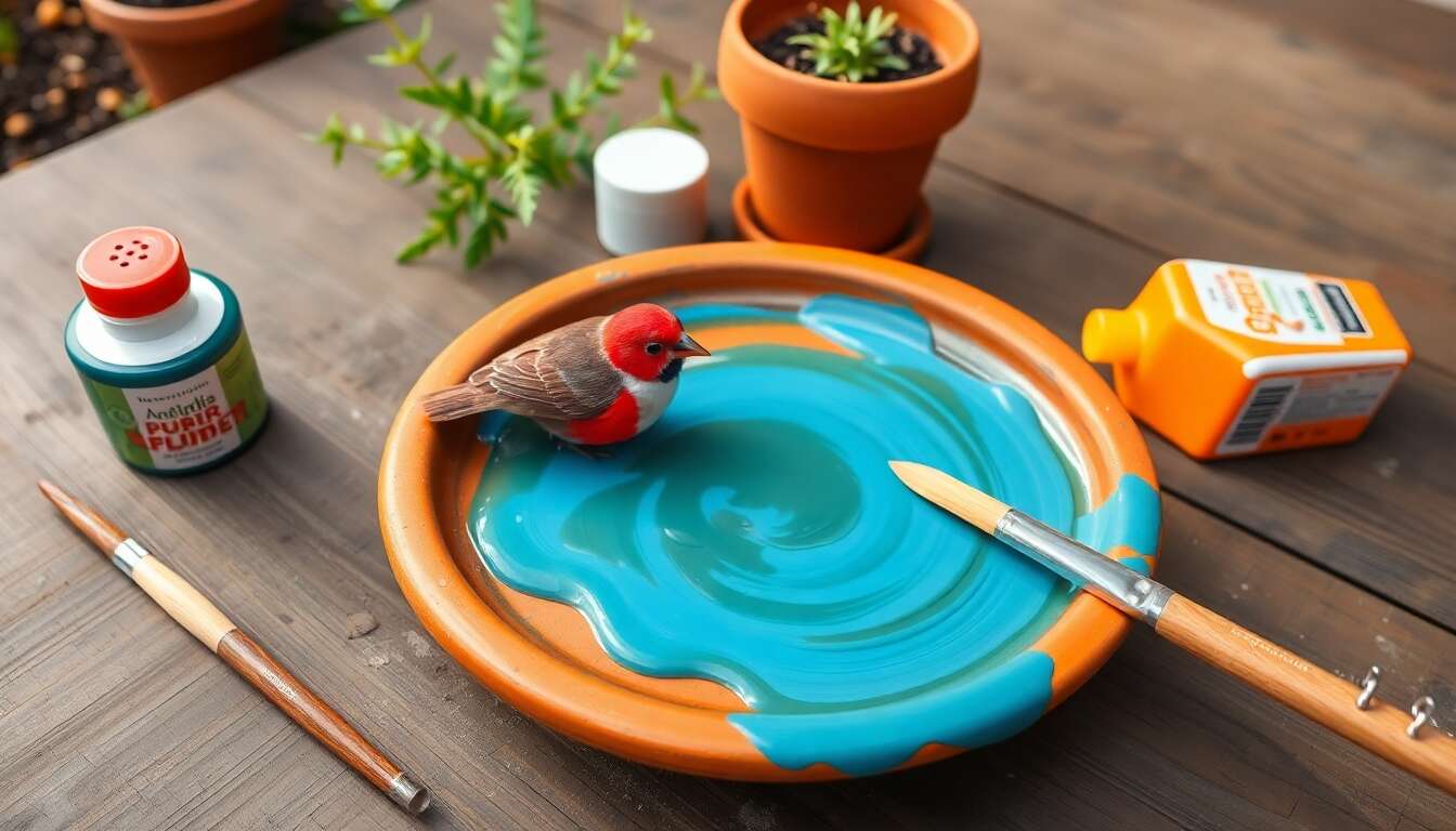 DIY abreuvoir à oiseaux dans le jardin : création simple et rapide