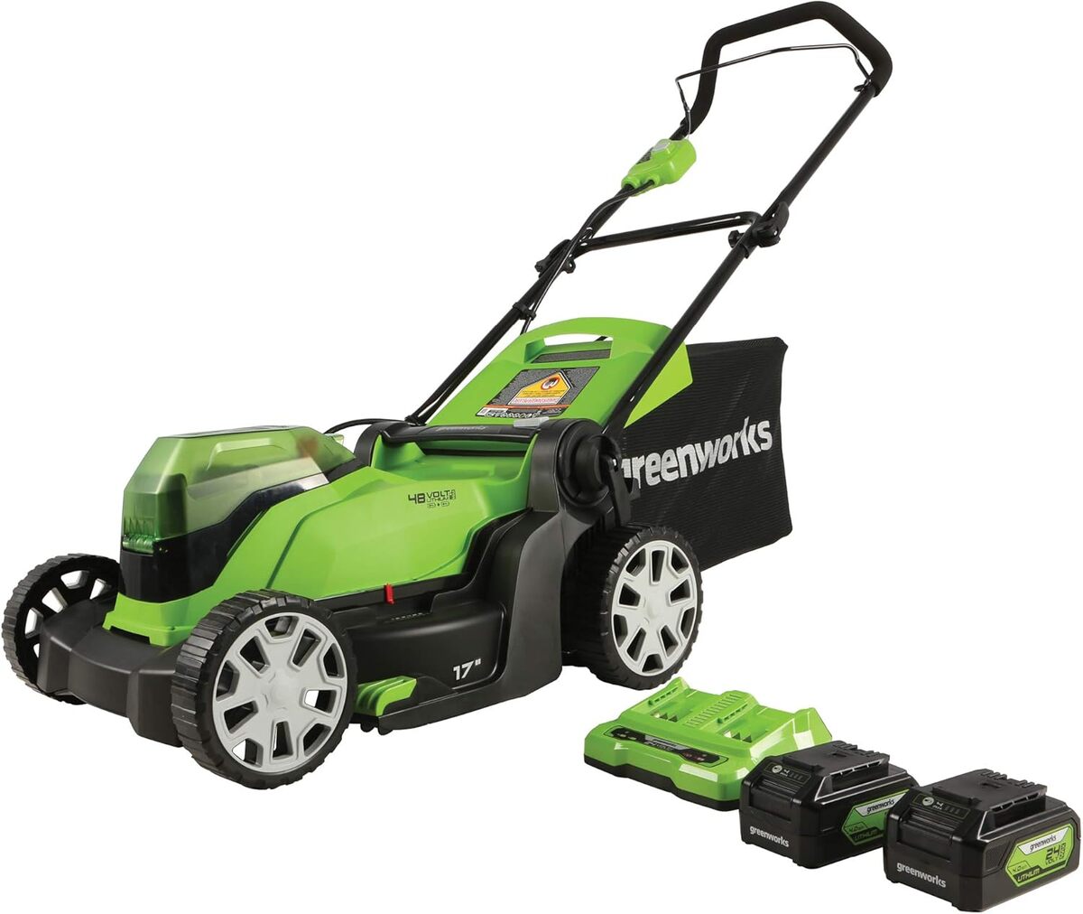 Test : tondeuse sans fil Greenworks 43, 2 cm 48 V