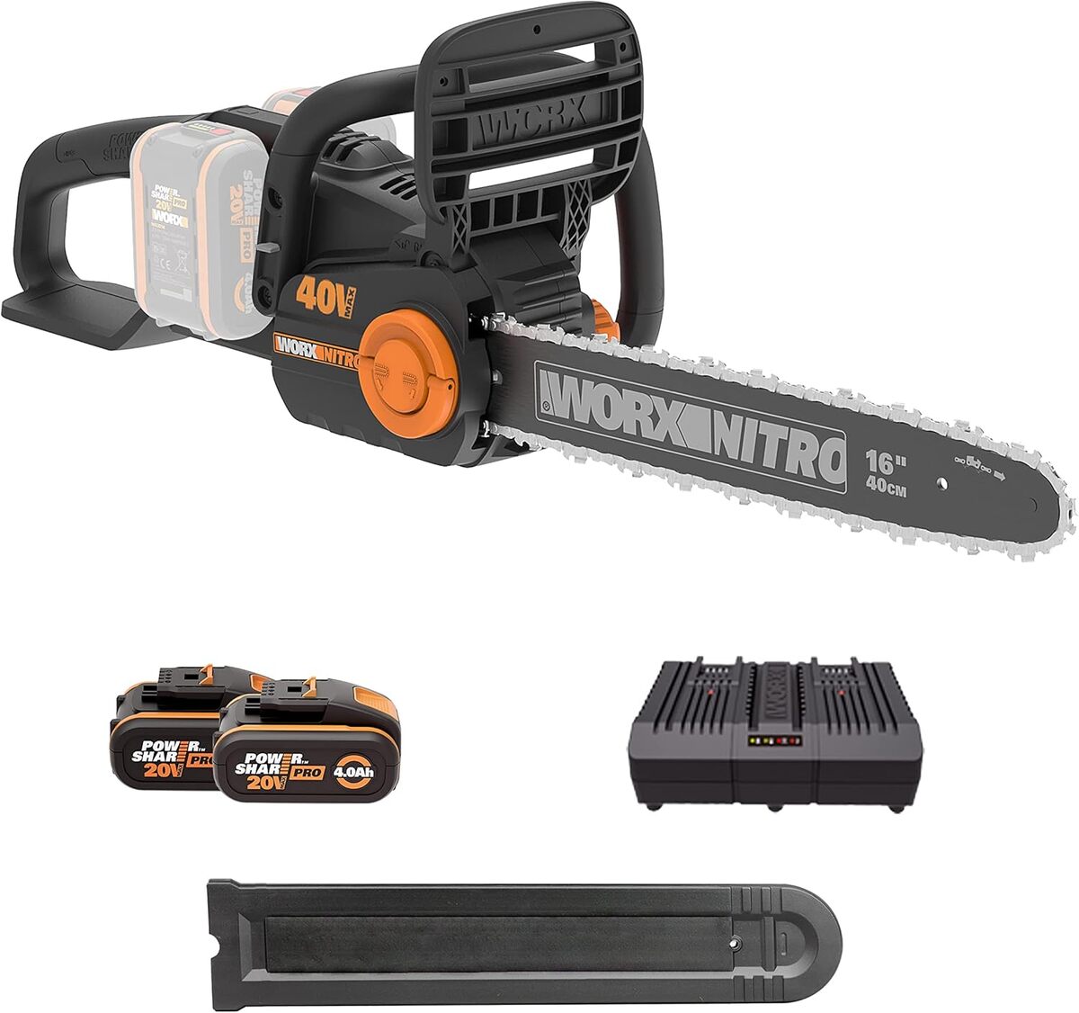 Test : worx nitro WG385E, tronçonneuse sans fil performante et complète