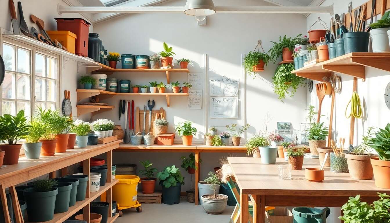 Organiser son atelier de jardinage : solutions de rangement pratiques