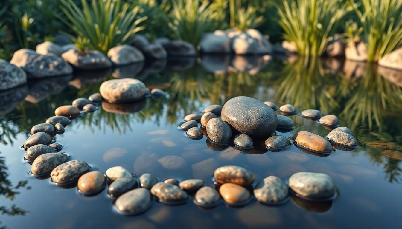 Utiliser des galets et roches pour un am&eacute;nagement naturel