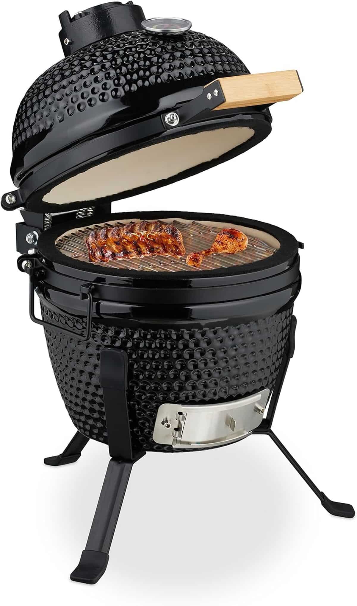 Test : barbecue Kamado Relaxdays Ø 26 cm, grill japonais céramique