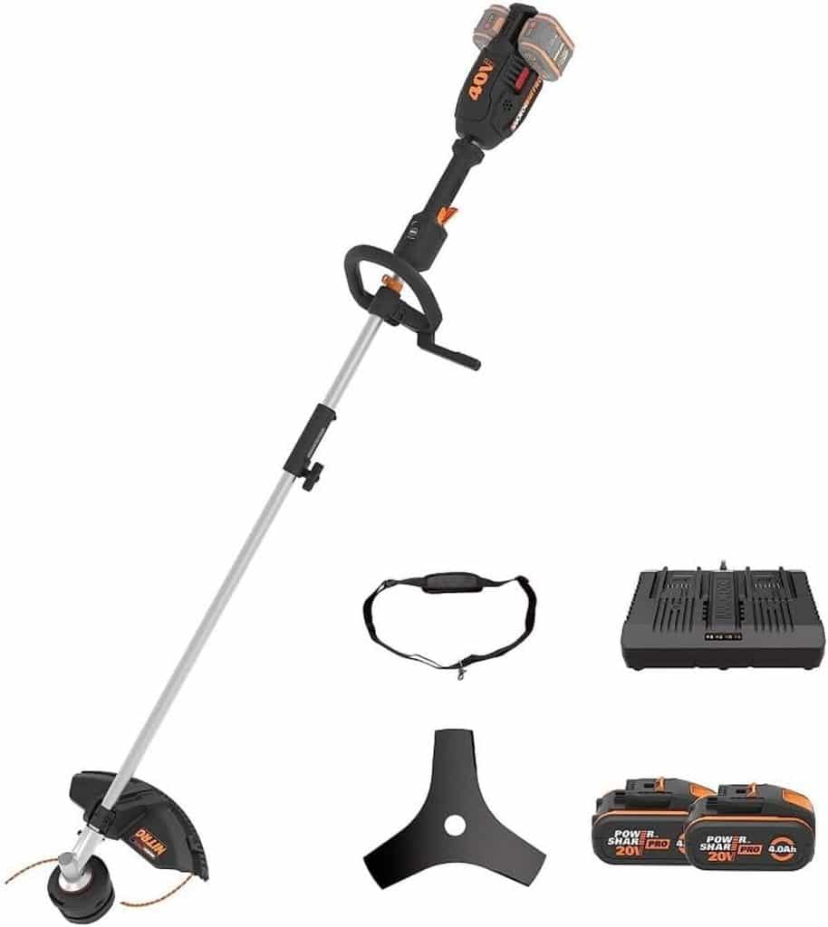 Test débroussailleuse sans fil Worx Nitro WG186E 40V : puissance et polyvalence