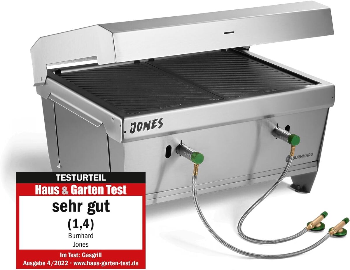 Test du barbecue à gaz Burnhard Jones 6, 4 kW portable