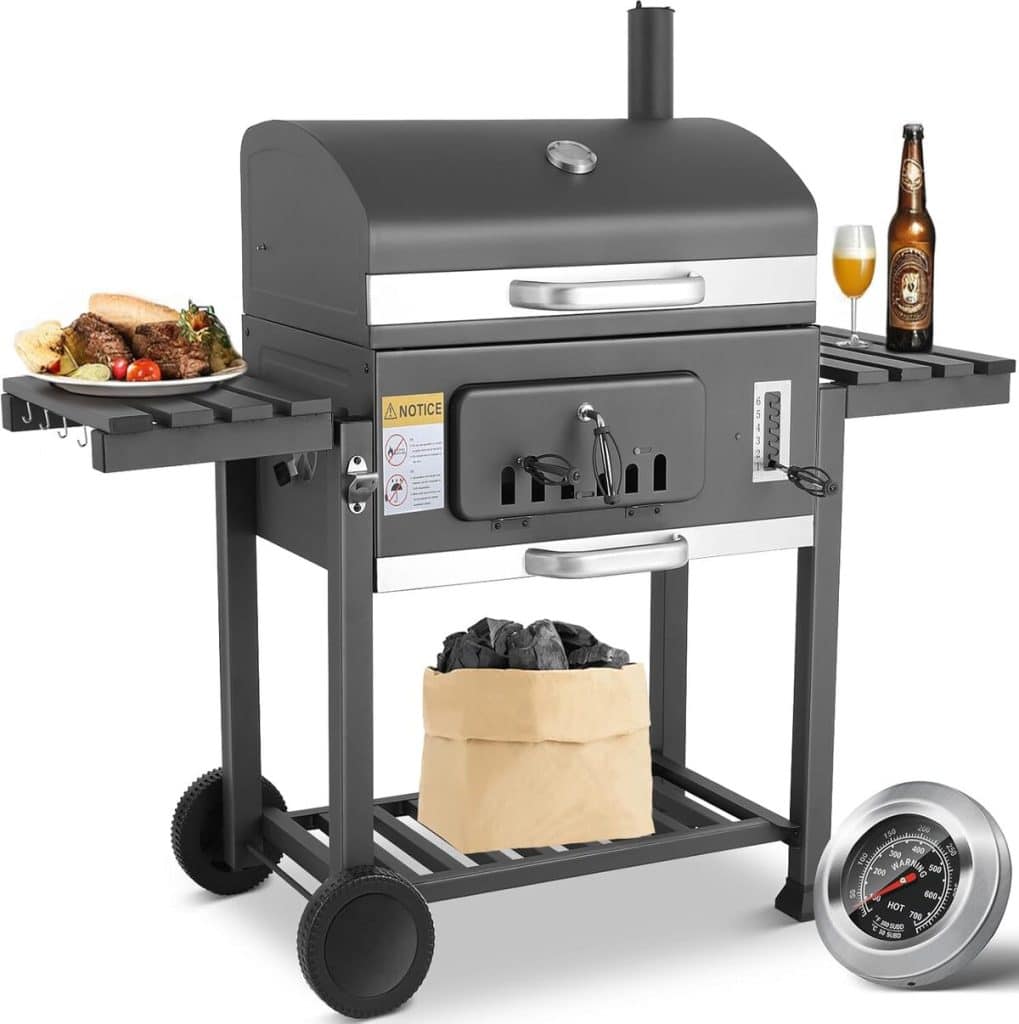 Test : grand barbecue charbon XXXL avec couvercle et roulettes