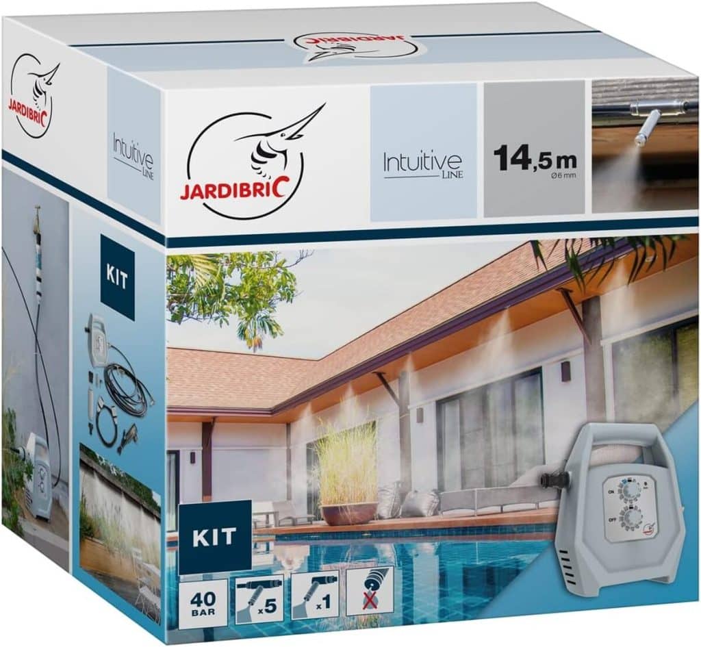 Test : kit de brumisation Jardibric KPBRU20, puissance et fraîcheur maîtrisée