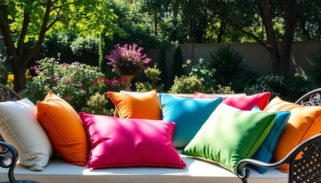 Entretien quotidien pour des coussins d'ext&eacute;rieur toujours frais