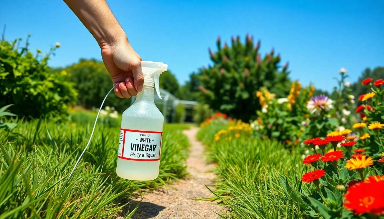 Comment appliquer le vinaigre blanc sur les mauvaises herbes