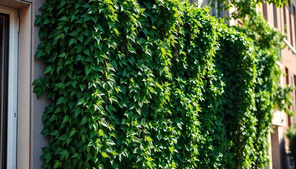Solutions anti-chaleur avec un mur végétal : rafraîchissement naturel du jardin