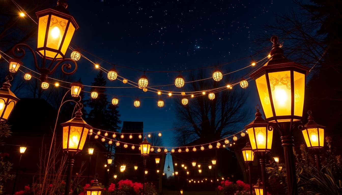 Choisir les lanternes pour un &eacute;clairage de jardin f&eacute;&eacute;rique