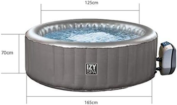 NETSPA Pack Spa Gonflable IZY - 2+1 Places + Bâche au Sol et Couverture SPARO