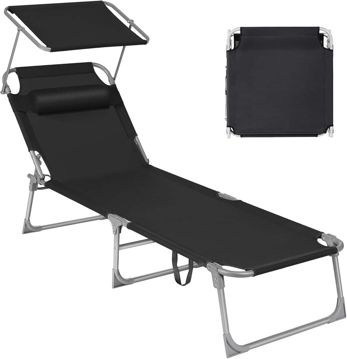 Test de la chaise longue pliable SONGMICS GCB19UM : confort et praticité au jardin