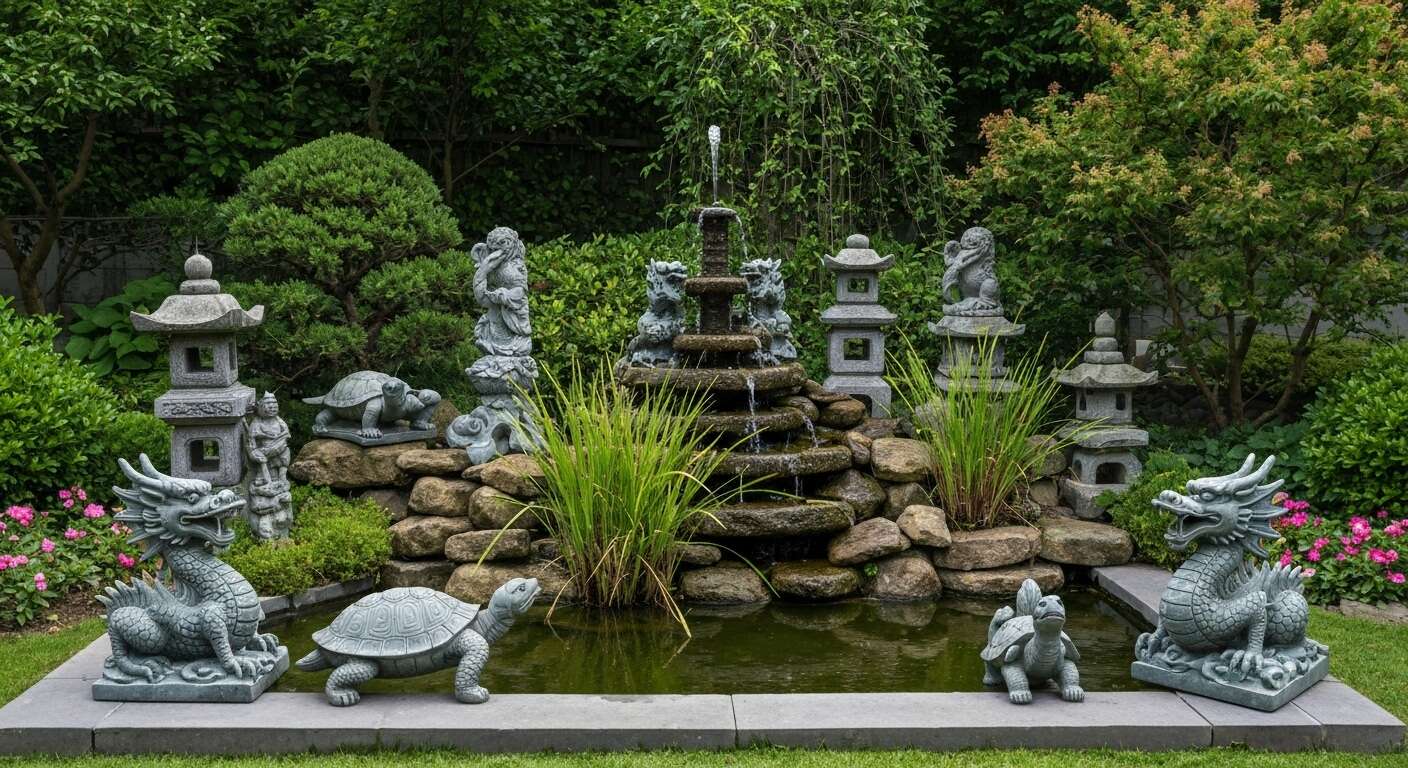 Les bénéfices des sculptures feng shui pour un jardin harmonieux