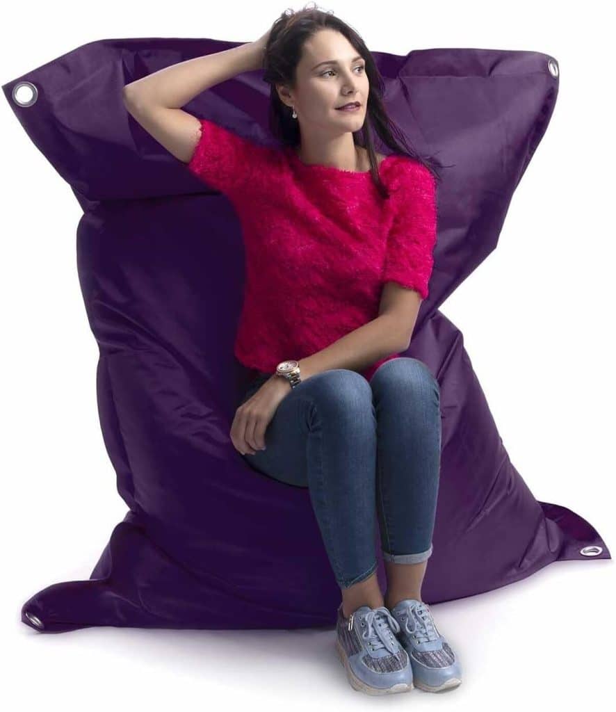 Test du pouf LiveDeco Big52 Iron Raw bleu pétrole