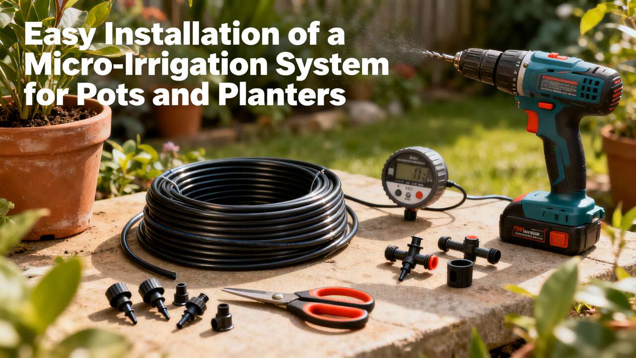 Installation facile d'un système micro-irrigation pour pots et jardinières
