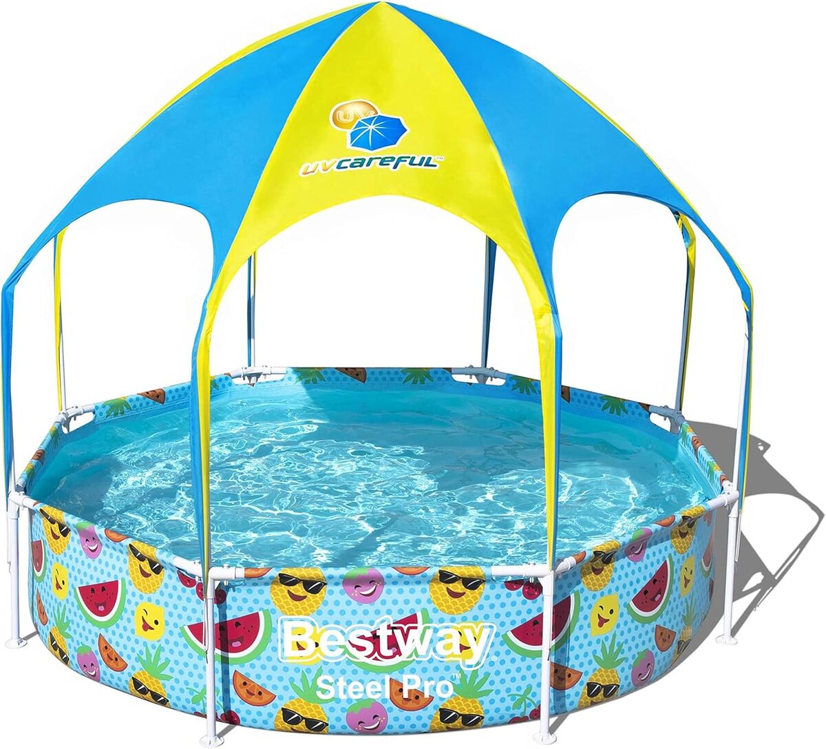 Test de la piscine Bestway 56432 Steel Pro™ avec parasol