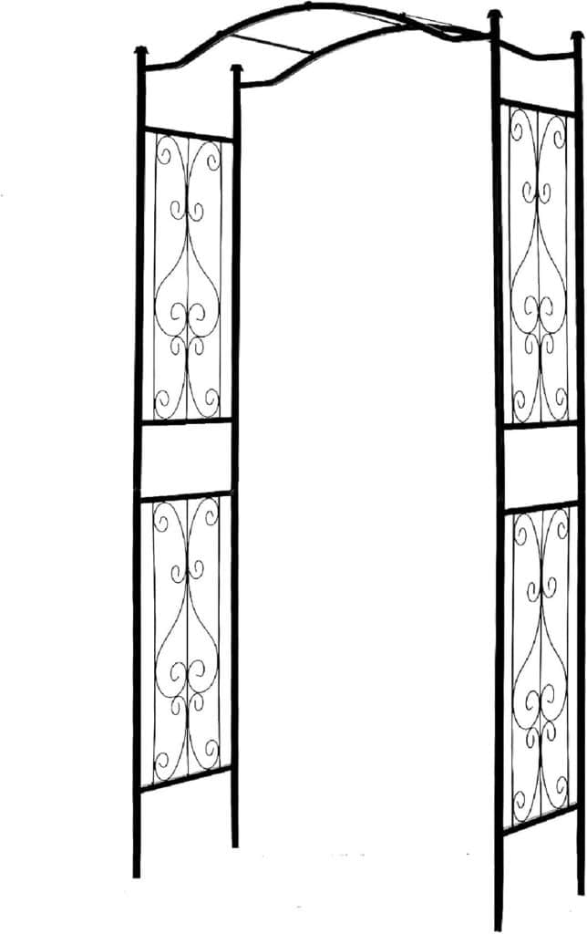 Avis sur l'arche de jardin SCENDOR GARDEN en métal noir