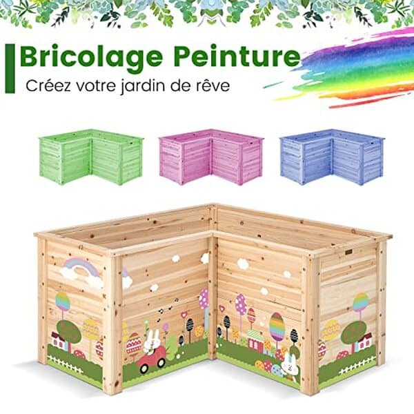 Découvrez notre avis sur le carré potager en bois Goplus, une jardinière en L idéale pour aménager votre balcon et cultiver facilement vos plantes.