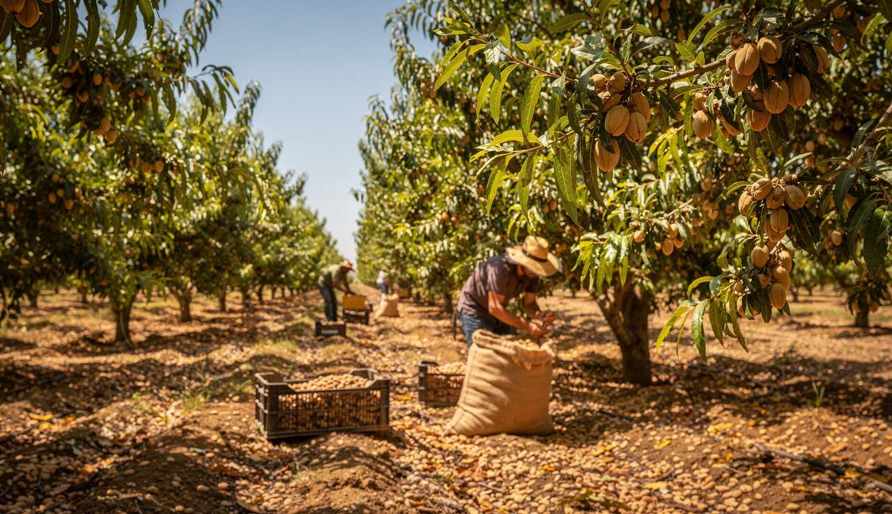 R&eacute;colte et conservation des amandes