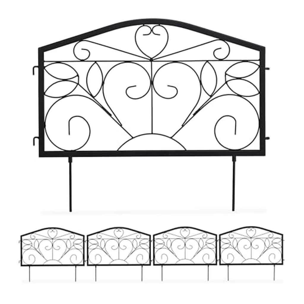 Avis Relaxdays bordure potager design antique : clôture jardin noire