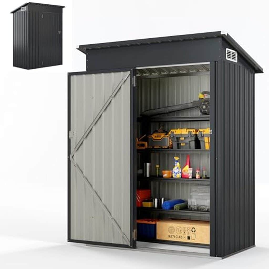 Test : abri de jardin métal HOMASIS 150x88x185 cm