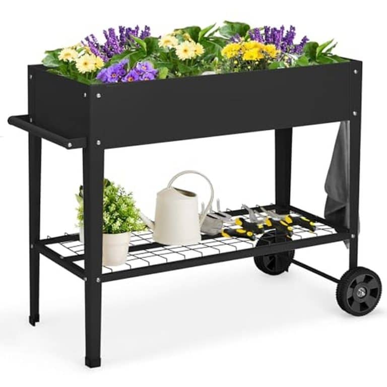 Carre Potager Avec Treillis Potager Surélevé HOMASIS 115x60cm - Métal Galvanisé Avec Treillis Et Couvercle Jardinière Extérieur Surélevée Carre Potager Avec Treillis Potager Surélevé HOMASIS 115x60cm - Métal Galvanisé Avec Treillis Et Couvercle Jardinière Extérieur Surélevée