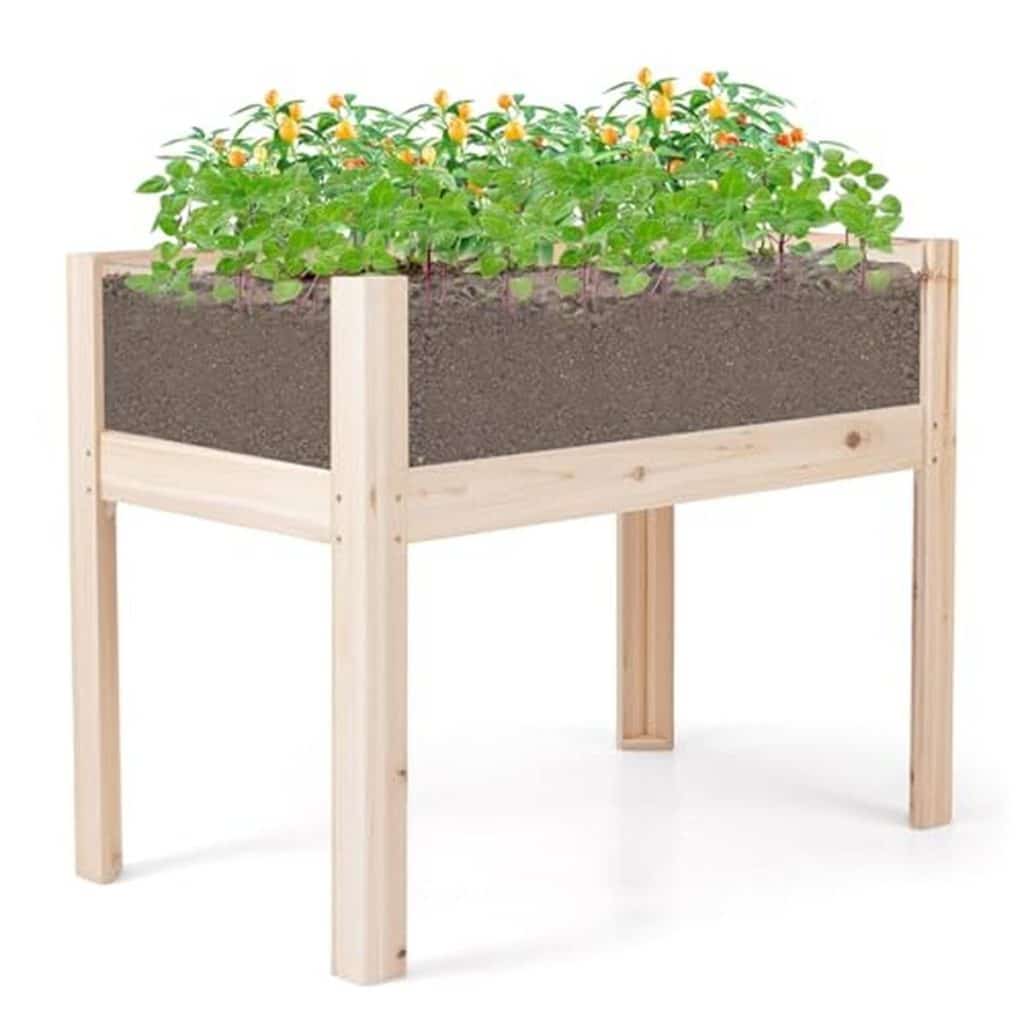 Test du potager sur pied Homasis en bois de sapin