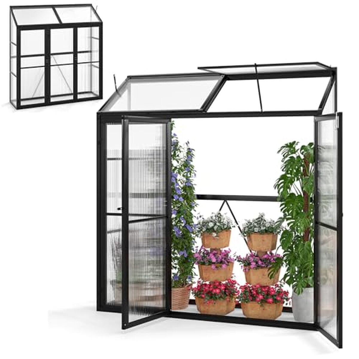 Test : serre de jardin HOMASIS avec 3 portes et 2 lucarnes