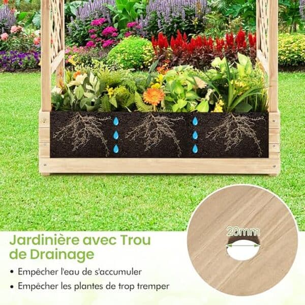 Découvrez notre test complet de la jardinière treillis Goplus, un atout pour embellir votre jardin et favoriser la croissance de vos plantes grimpantes.