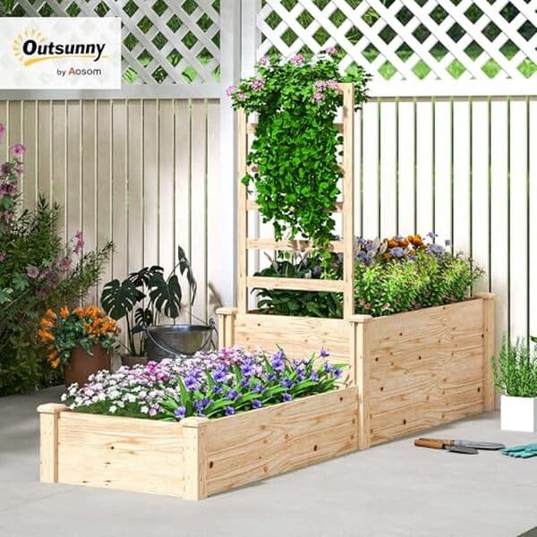 Découvrez notre test détaillé de la jardinière avec treillis Outsunny, idéale pour embellir votre jardin avec ses 2 bacs en bois naturel. Conseils et impressions inclus  !