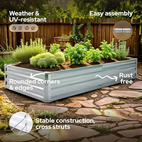 Découvrez notre analyse des bacs surélevés Arebos 180x90x30 cm en métal : robustesse, design et avantages pour vos plantations.