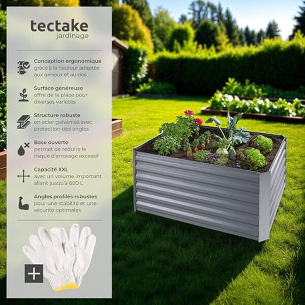 Découvrez le lit de jardin surélevé TecTake en acier : test, avis, avantages et inconvénients pour un jardinage optimal.
