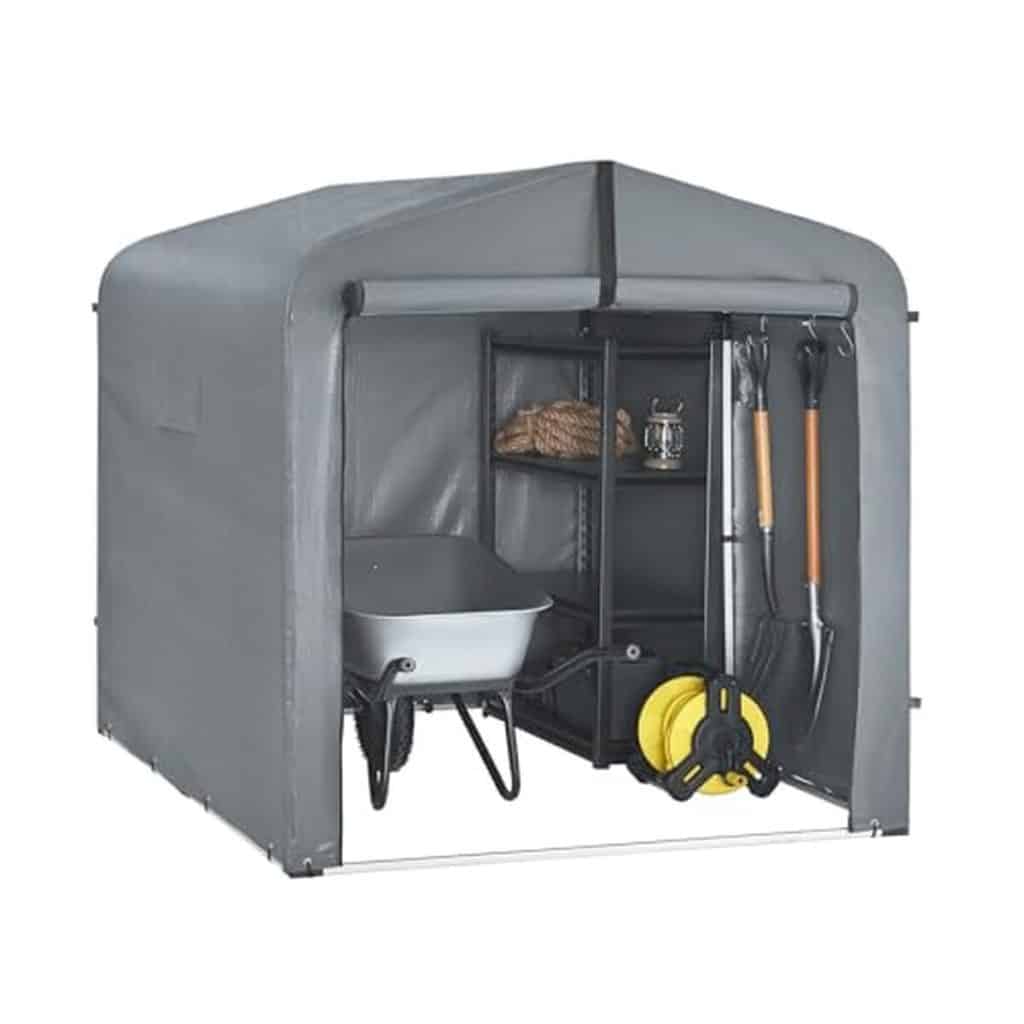 Test de l'abri de jardin SoBuy KLS11-L-DG : polyvalence et rangement optimal