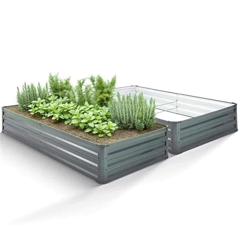 Test des bacs surélevés Arebos en métal 180x90x30 cm