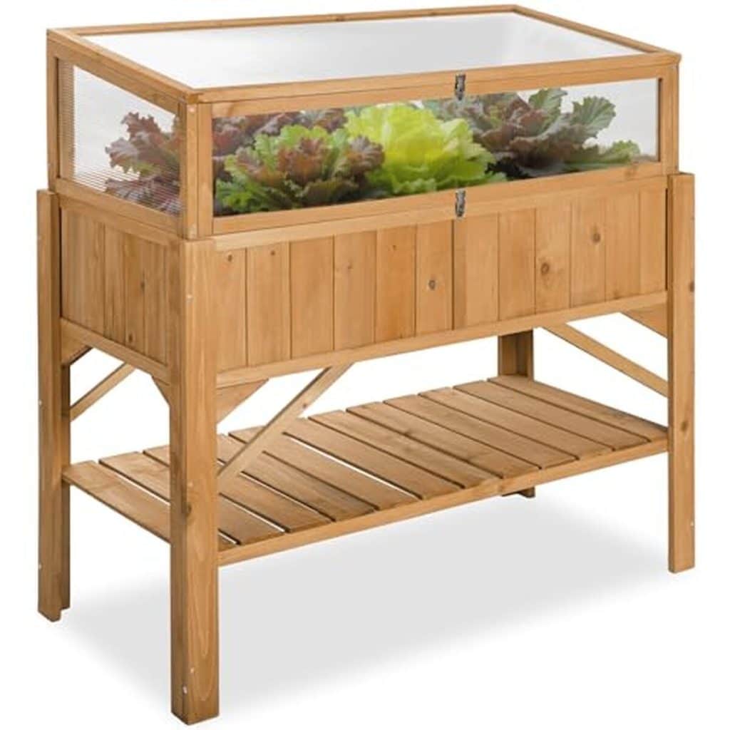 Test du carré potager surélevé tectake® avec mini serre et rangement