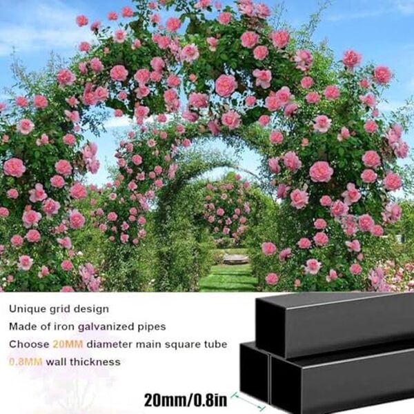 Lisez notre critique complète de l'arche de jardin en métal ajustable de 140cm à 340cm : avantages, inconvénients et conseils d'achat pour embellir votre extérieur