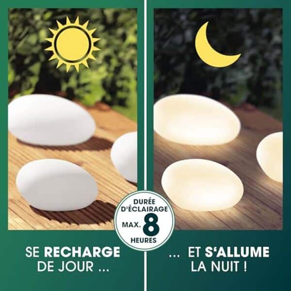 Découvrez notre avis complet sur le set de pierres solaires EASYmaxx : décoration et éclairage DEL innovants pour votre jardin