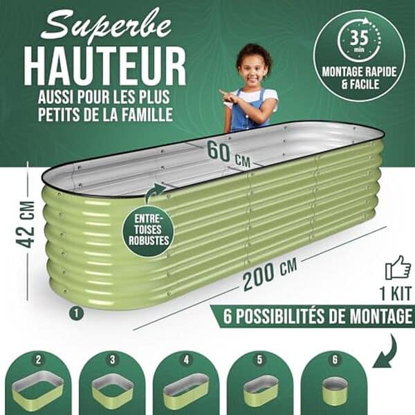 Découvrez notre test détaillé du bac potager surélevé HOFGARTEN en acier 6-en-1 : caractéristiques, avantages et avis pour cultiver vos légumes facilement. 