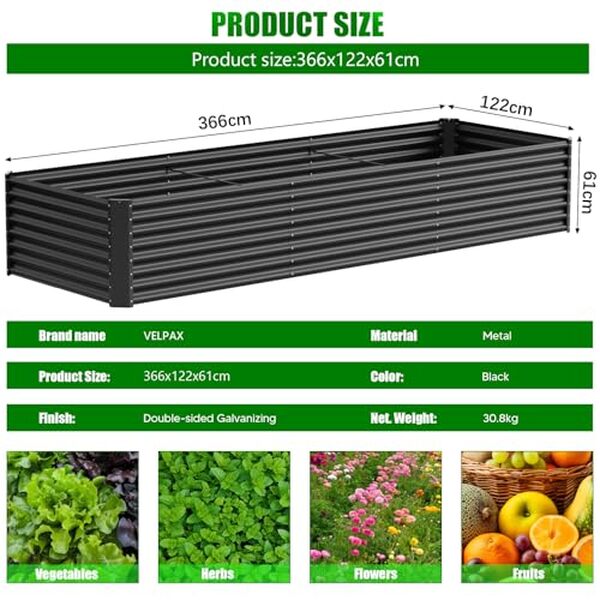 Découvrez notre test détaillé de la jardinière surélevée en métal 366 x 122 x 61 cm : caractéristiques, avantages et avis pour bien choisir votre jardinière. 