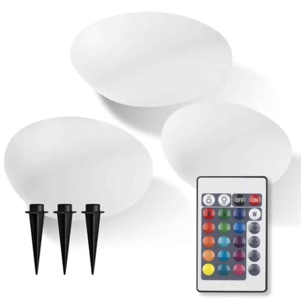 Avis sur le set de 3 pierres solaires EASYmaxx : éclairage DEL de jardin