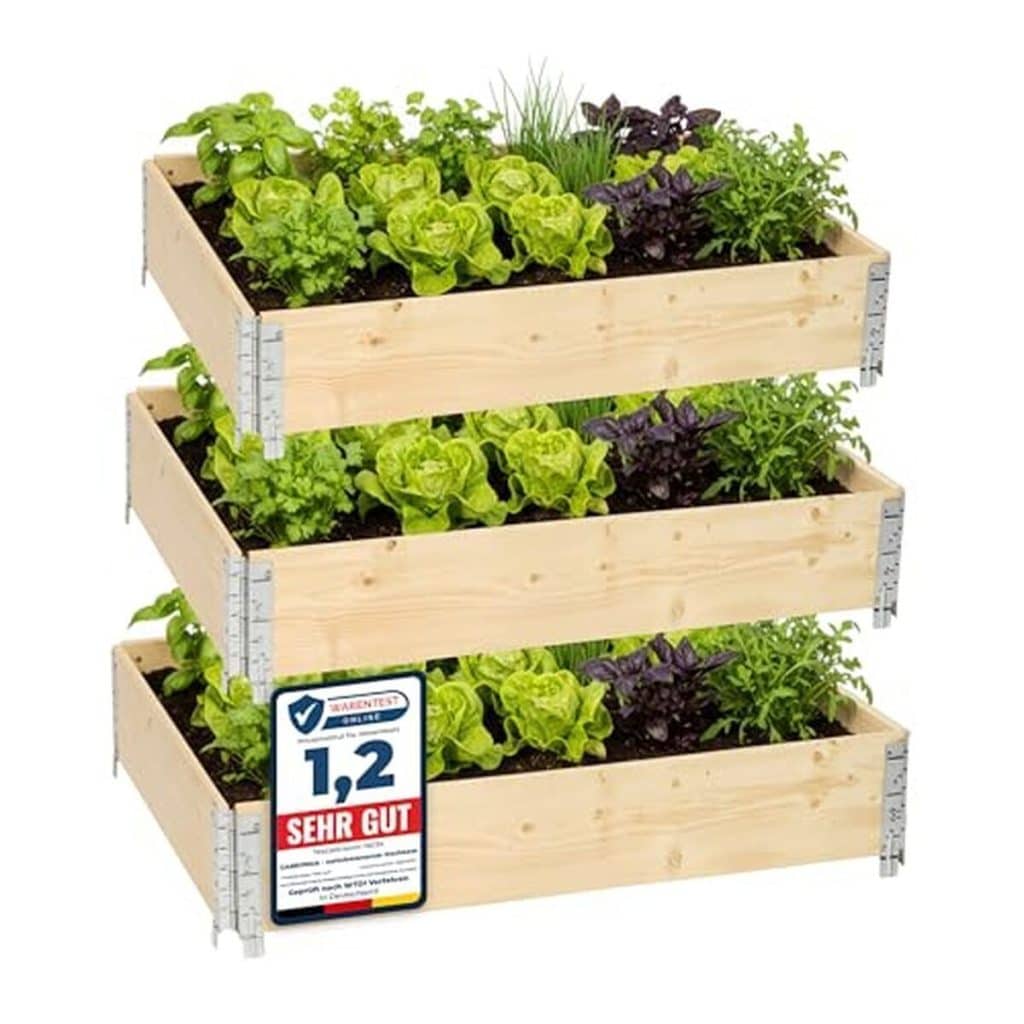 Test du potager surélevé Garronda en bois naturel GD-0075