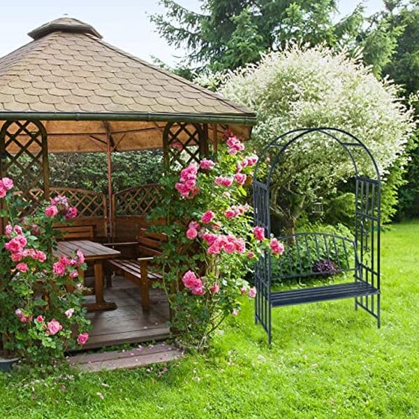 Découvrez notre avis détaillé sur l'arche à roses Relaxdays 205 cm avec banc en métal gris. Caractéristiques, avantages et conseils d'installation pour votre jardin. 