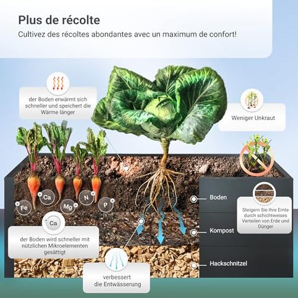 Découvrez notre test complet du bac potager surélevé Gartendek® 200×100×63 cm : praticité, robustesse et conseils pour bien choisir votre potager surélevé. 