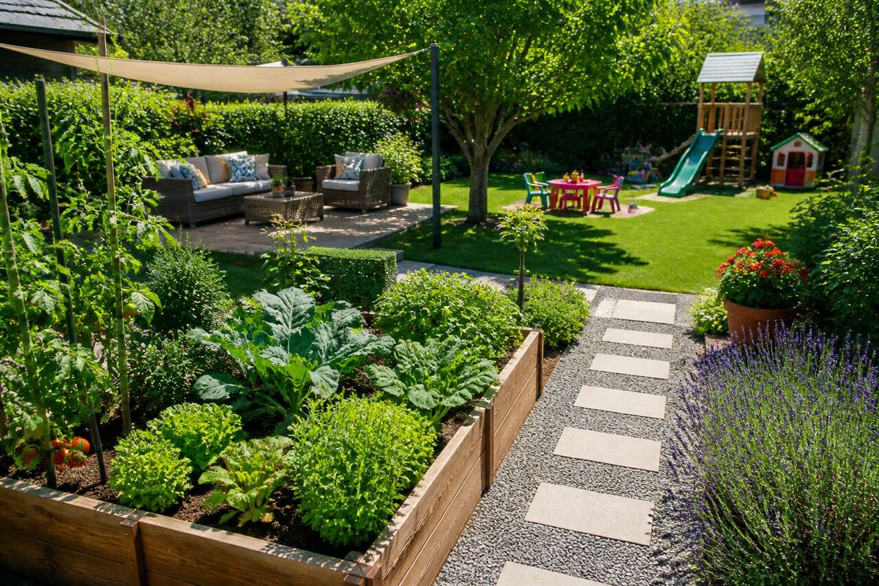 Créer des zones fonctionnelles : potager, détente, jeux