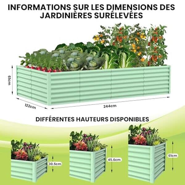 Découvrez notre test détaillé du bac à plantes surélevé PortoAlegre 8x4x2. Caractéristiques, avantages et avis complets pour bien choisir votre jardinière.